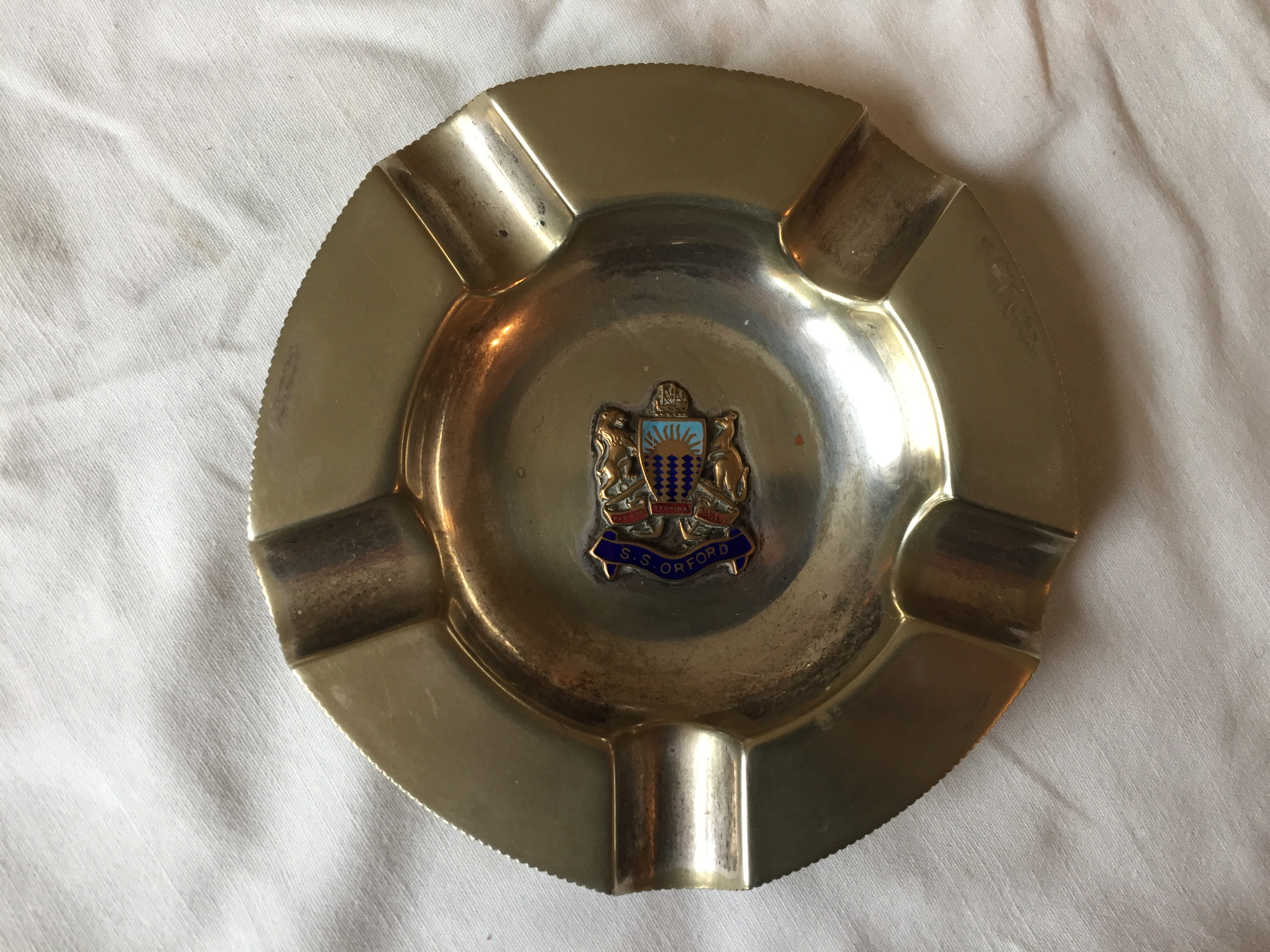 RARE TO FIND SOUVENIR DISH FOM THE ORIENT LINE VESSEL THE SS ORFORD 
